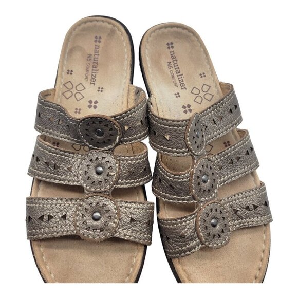 COPY - Naturalizer Janae N5 Comfort Sandal  Slip On Slide Straps Size 7M - Picture 3 of 8